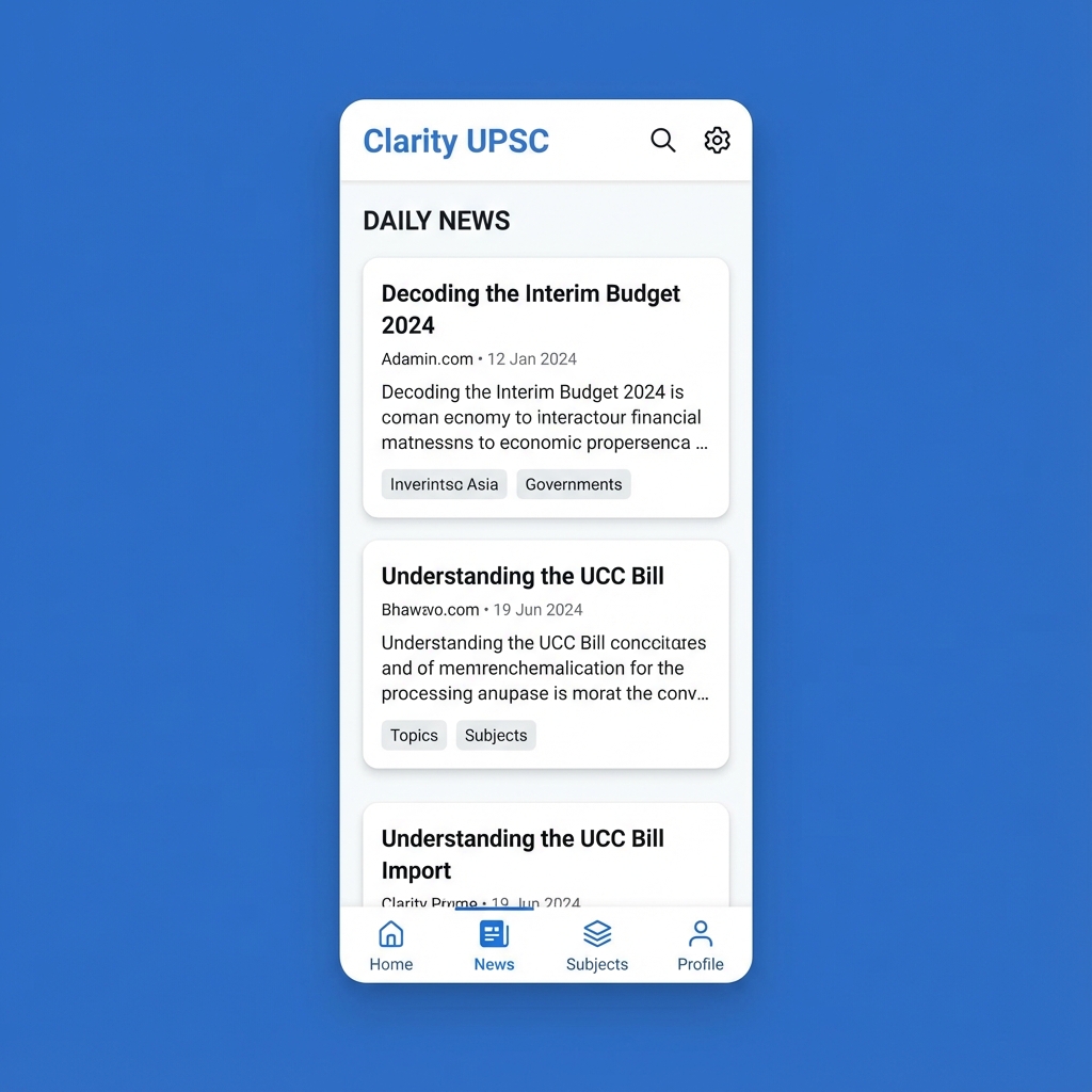 Clarity UPSC App Interface